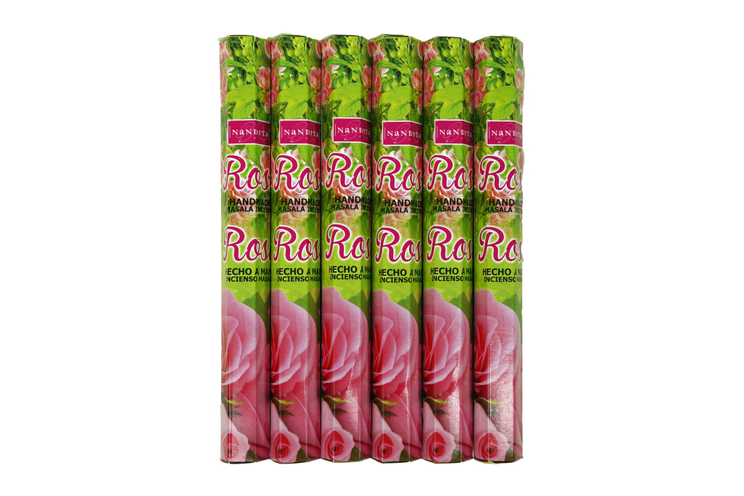 Nandita Rose Incense Sticks | Total 120 Stick | Free Ash Catcher