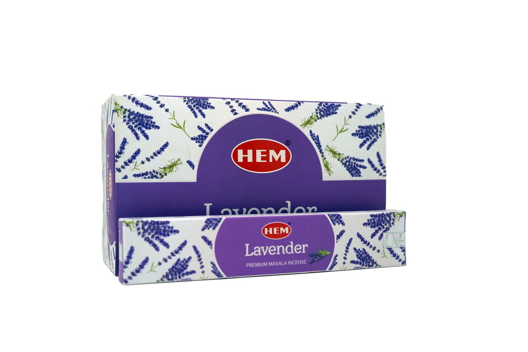 HEM Lavender Masala Incense Sticks | Box of 12 Packs - 15 Grams Each - Incense Gallery