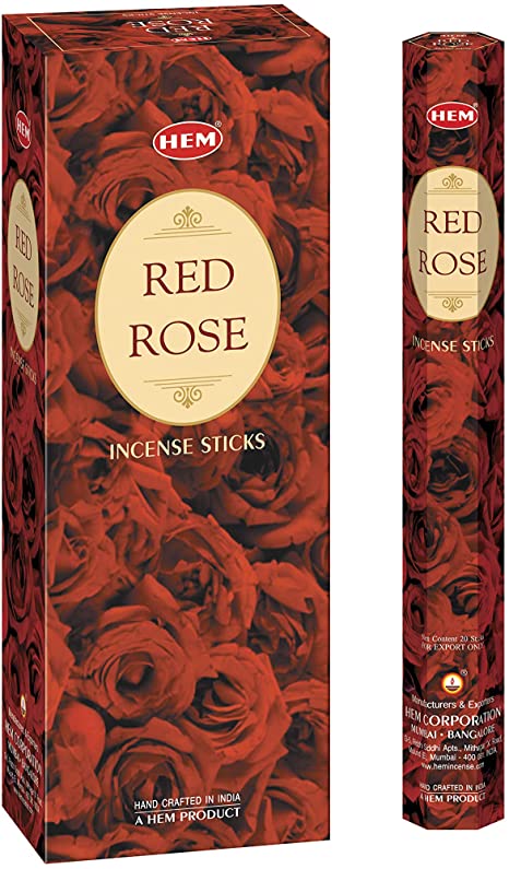 Wholesale HEM Red Rose Incense Sticks | 1 Case (48 Boxes - 120 Sticks Each) - Incense Gallery