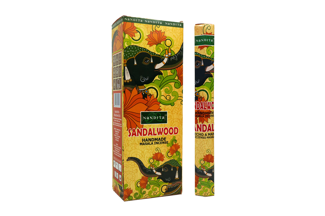 Nandita Sandalwood Incense Sticks | Total 120 Sticks | Free Ash Catcher