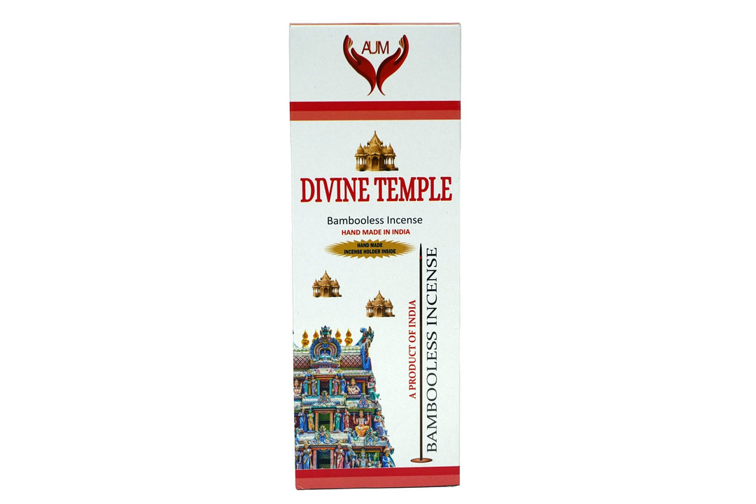 AUM Divine Temple Bambooless Hand Made Incense | Free Incense Holder | 90 Sticks - Incense Gallery