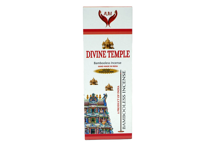 AUM Divine Temple Bambooless Hand Made Incense | Free Incense Holder | 90 Sticks - Incense Gallery