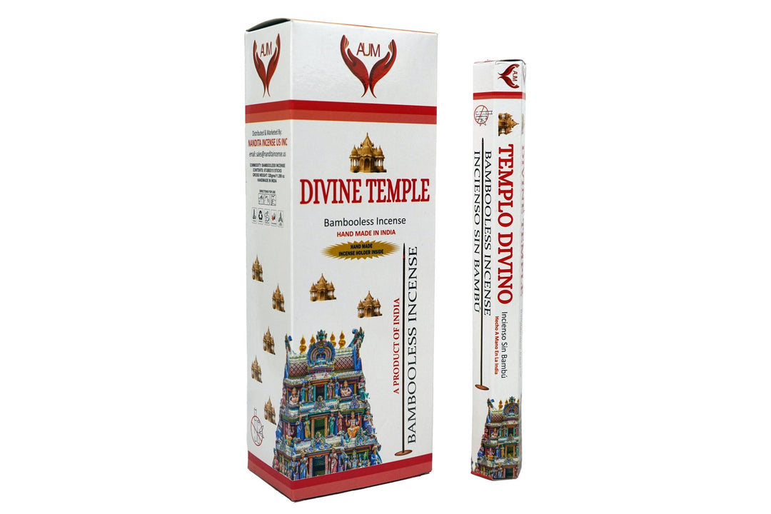 AUM Divine Temple Bambooless Hand Made Incense | Free Incense Holder | 90 Sticks - Incense Gallery