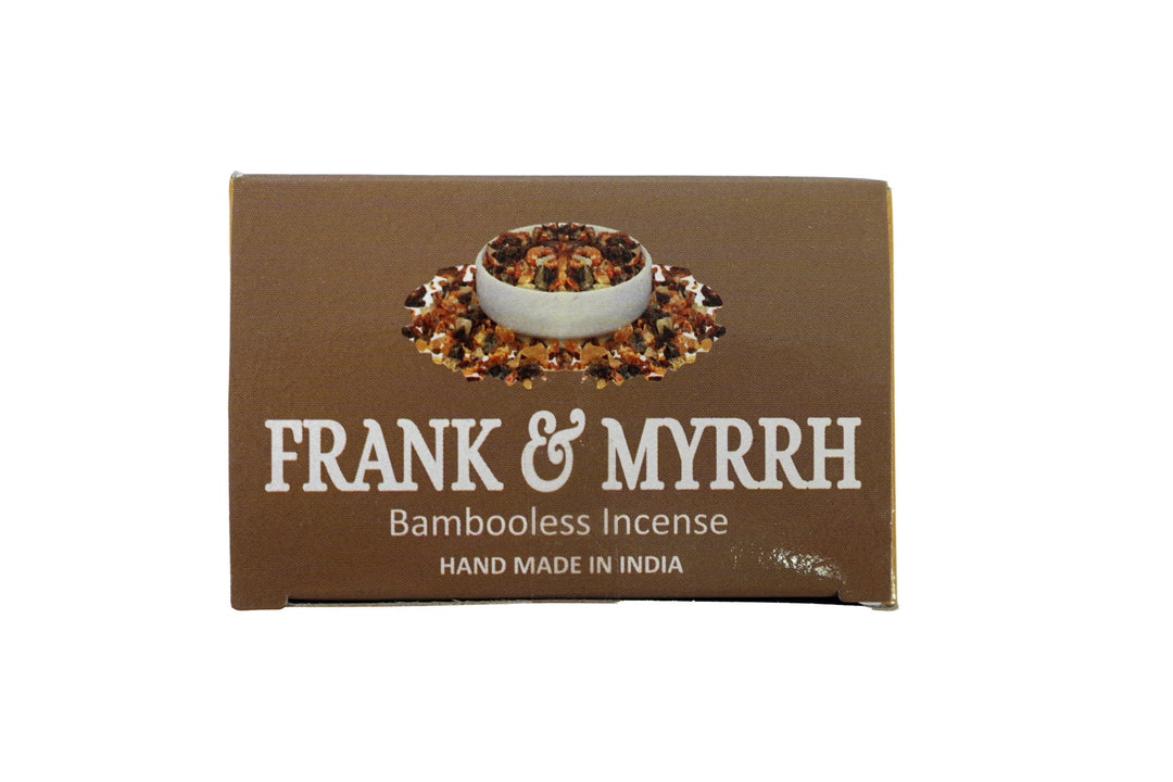 AUM Frank & Myrrh Bambooless Hand Made Incense | Free Incense Holder | 90 Sticks - Incense Gallery