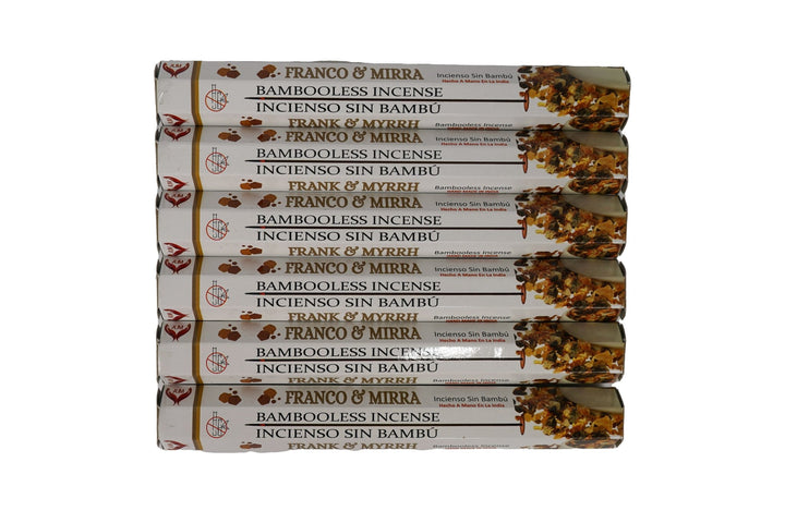 AUM Frank & Myrrh Bambooless Hand Made Incense | Free Incense Holder | 90 Sticks - Incense Gallery