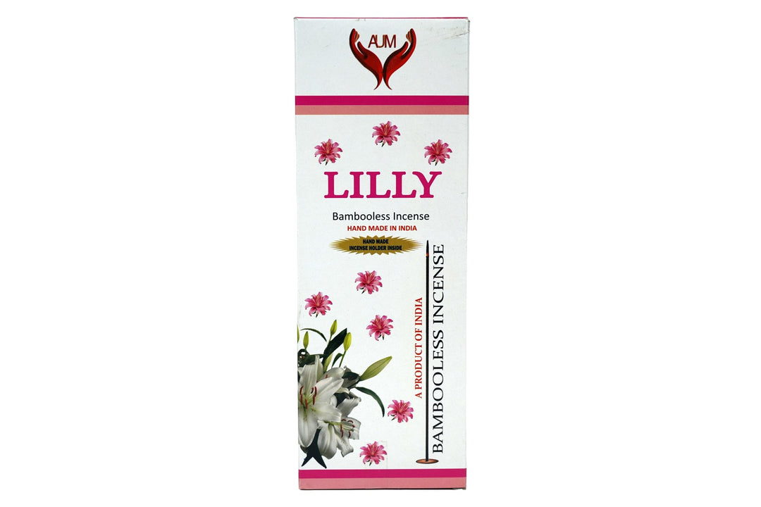 AUM Lilly Bambooless Hand Made Incense | Free Incense Holder | 90 Sticks - Incense Gallery