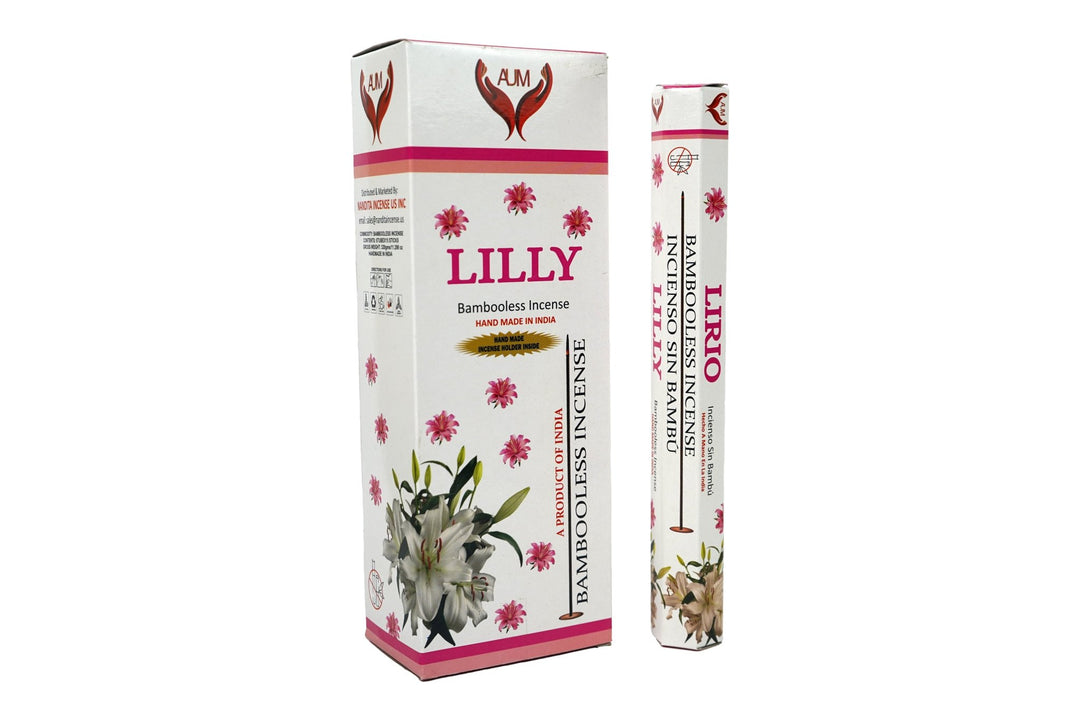 AUM Lilly Bambooless Hand Made Incense | Free Incense Holder | 90 Sticks - Incense Gallery