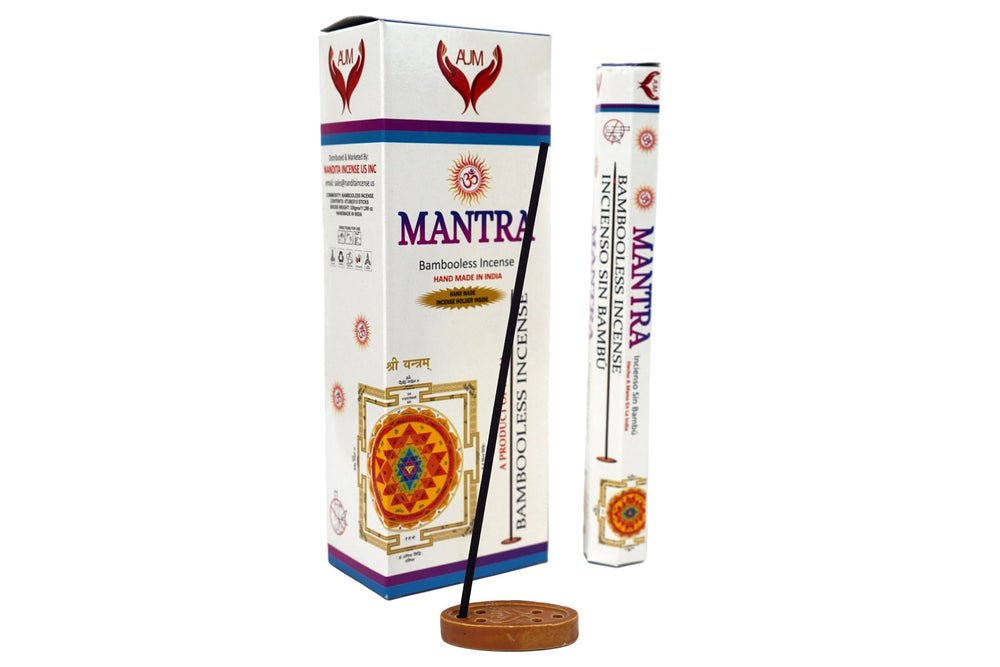 AUM Mantra Bambooless Hand Made Incense | Free Incense Holder | 90 Sticks - Incense Gallery