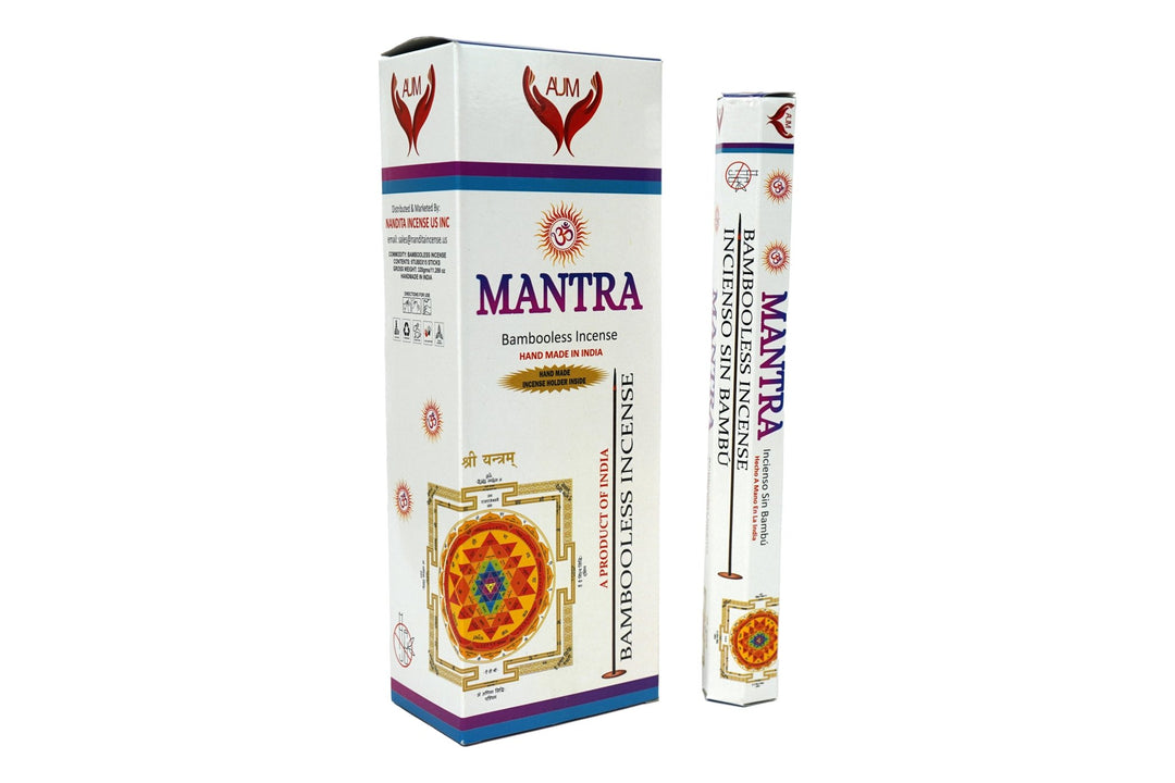 AUM Mantra Bambooless Hand Made Incense | Free Incense Holder | 90 Sticks - Incense Gallery