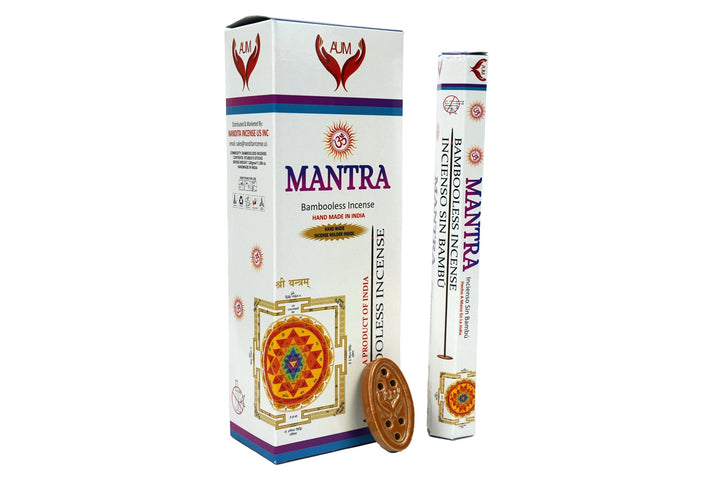 AUM Mantra Bambooless Hand Made Incense | Free Incense Holder | 90 Sticks - Incense Gallery