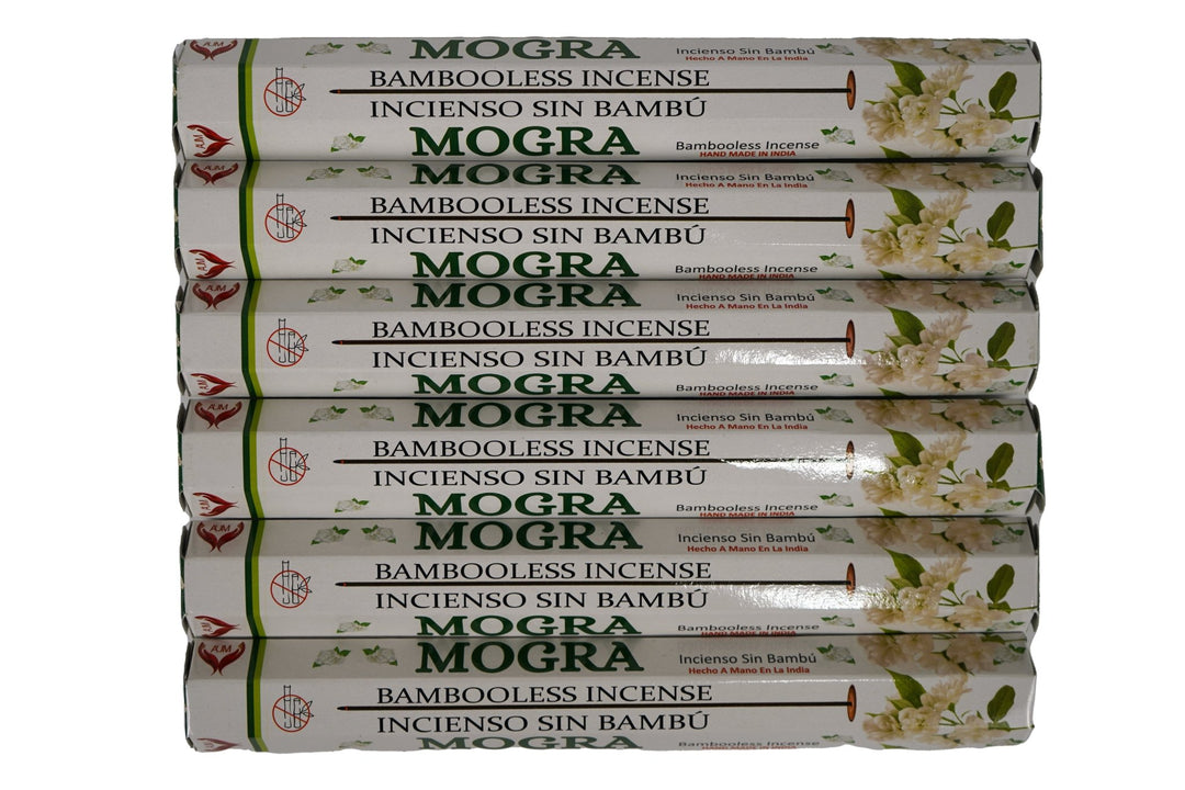 AUM Mogra Bambooless Hand Made Incense | Free Incense Holder | 90 Sticks - Incense Gallery