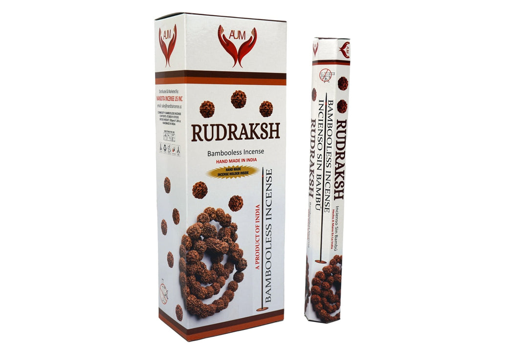 AUM Rudraksh Bambooless Handmade Incense Sticks | Free Incense Holder | 90 Sticks - Incense Gallery