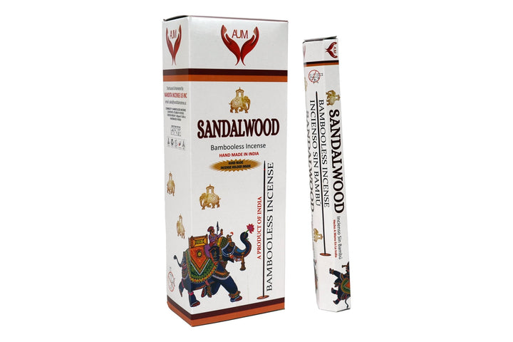 AUM Sandalwood Bambooless Hand Made Incense | Free Incense Holder | 90 Sticks - Incense Gallery