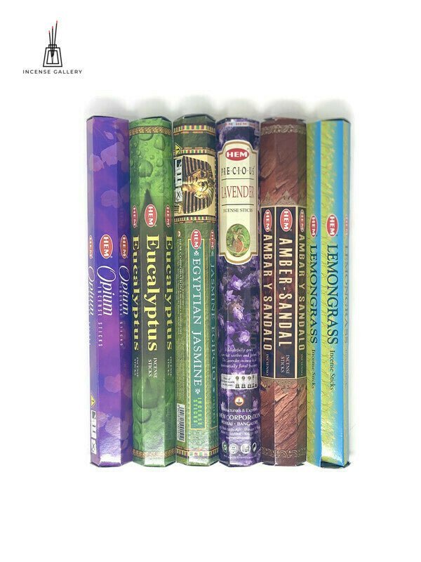 HEM Assorted Best Sellers Incense Sticks Pack of 6 | 120 sticks - Incense Gallery