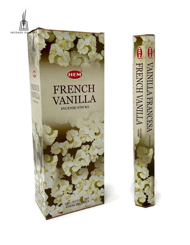 HEM French Vanilla Incense Sticks - box of 6 tubes - 120 Sticks - Incense Gallery