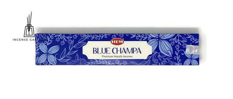 HEM Blue Champa Masala Incense Sticks - single pack -15 grams each - Incense Gallery