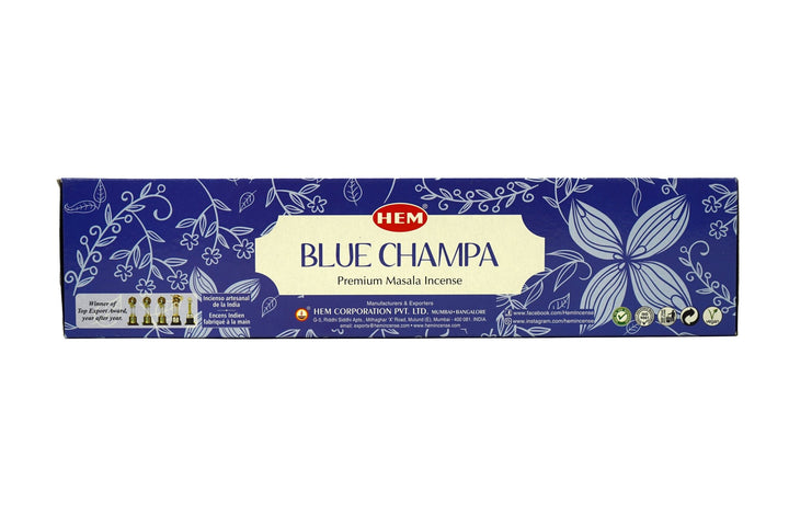 HEM Blue Champa Premium Masala Incense Sticks | 120 Sticks - Incense Gallery