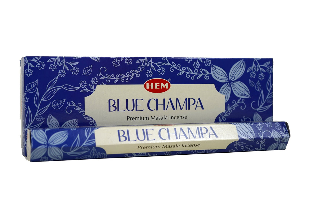 HEM Blue Champa Premium Masala Incense Sticks | 120 Sticks - box of 6 tubes-Incense Gallery