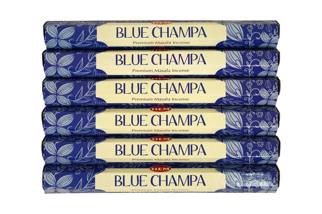 HEM Blue Champa Premium Masala Incense Sticks | 120 Sticks - 6 tubes-Incense Gallery