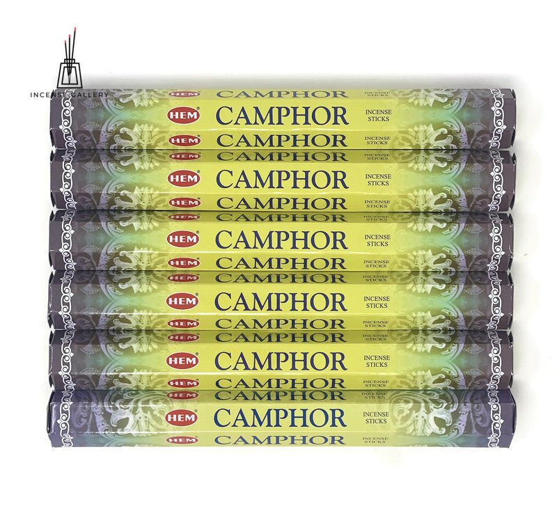 HEM Camphor Incense Sticks | 120 Sticks - 6 tubes open -Incense Gallery