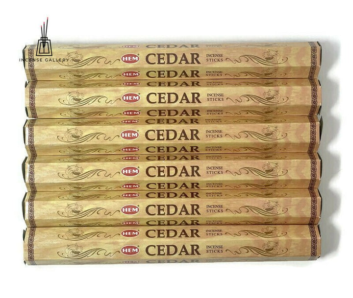 HEM Cedar Incense Sticks | 120 Sticks - 6 Tubes out of the box -Incense Gallery