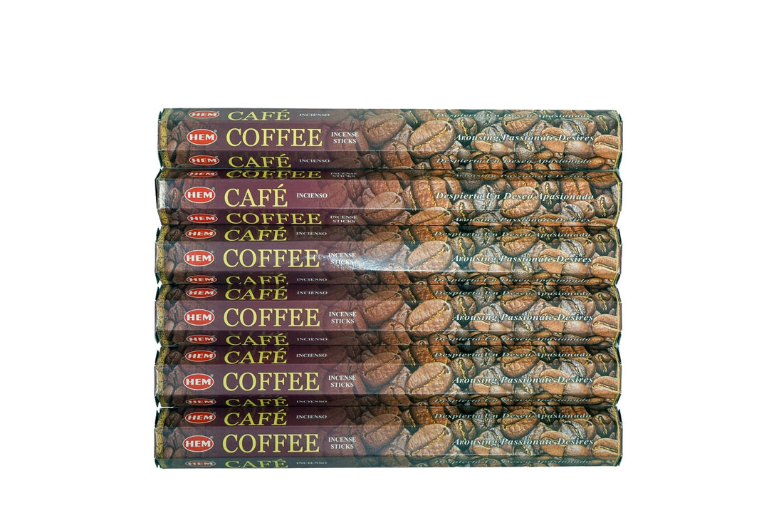 HEM Coffee Incense Sticks | 120 Sticks - 6 tubes out of the box -Incense Gallery