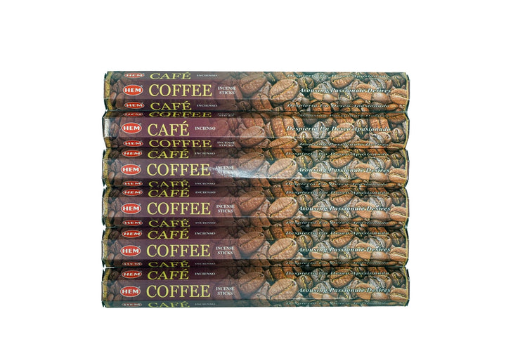 HEM Coffee Incense Sticks | 120 Sticks - 6 tubes out of the box -Incense Gallery