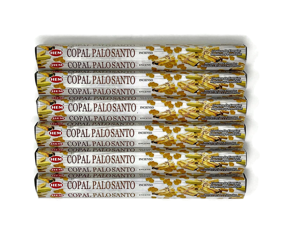 HEM Copal + Palo Santo Incense Sticks - 6 tubes out of the box - Total 120 Sticks - Incense Gallery