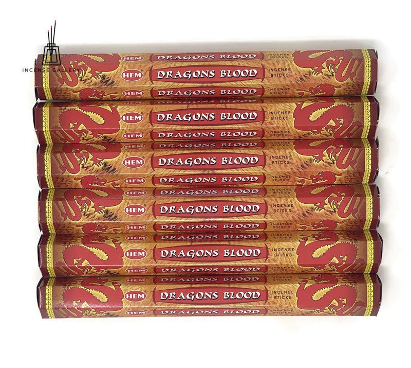 HEM Dragons Blood Incense Sticks- Pack of 6 tubes - 120 Sticks - Incense Gallery