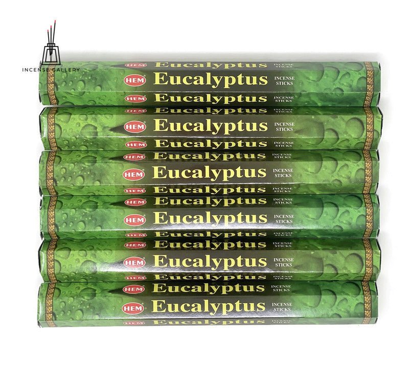 HEM Eucalyptus Incense Sticks - pack of 6 Tubes - 120 Sticks - Incense Gallery