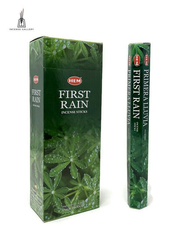 HEM- First Rain Incense Sticks- Pack of 6 Tubes -120 Sticks - Incense Gallery