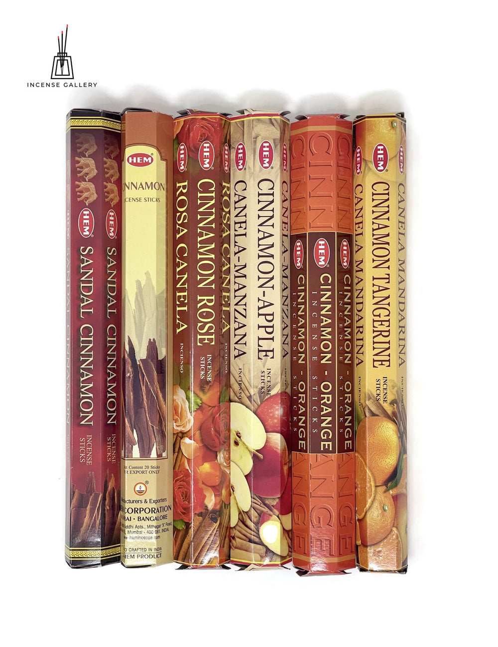 HEM Incense Bouquet of Assorted Cinnamon Fragrances | 120 Sticks - Incense Gallery