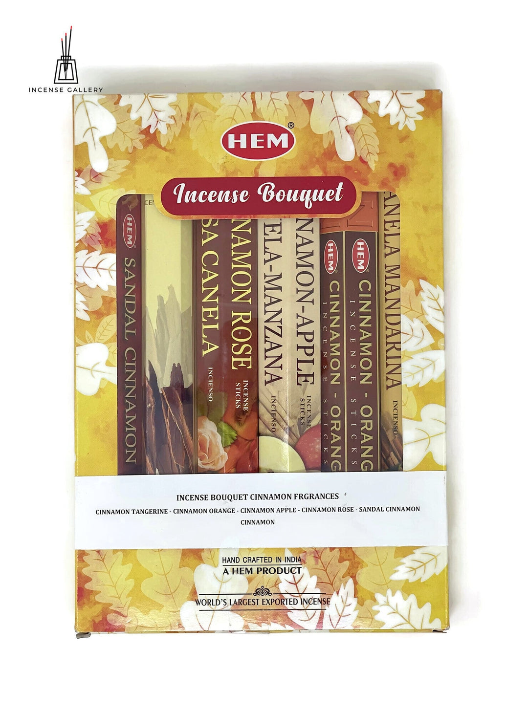 HEM Incense Bouquet of Assorted Cinnamon Fragrances | 120 Sticks - Incense Gallery