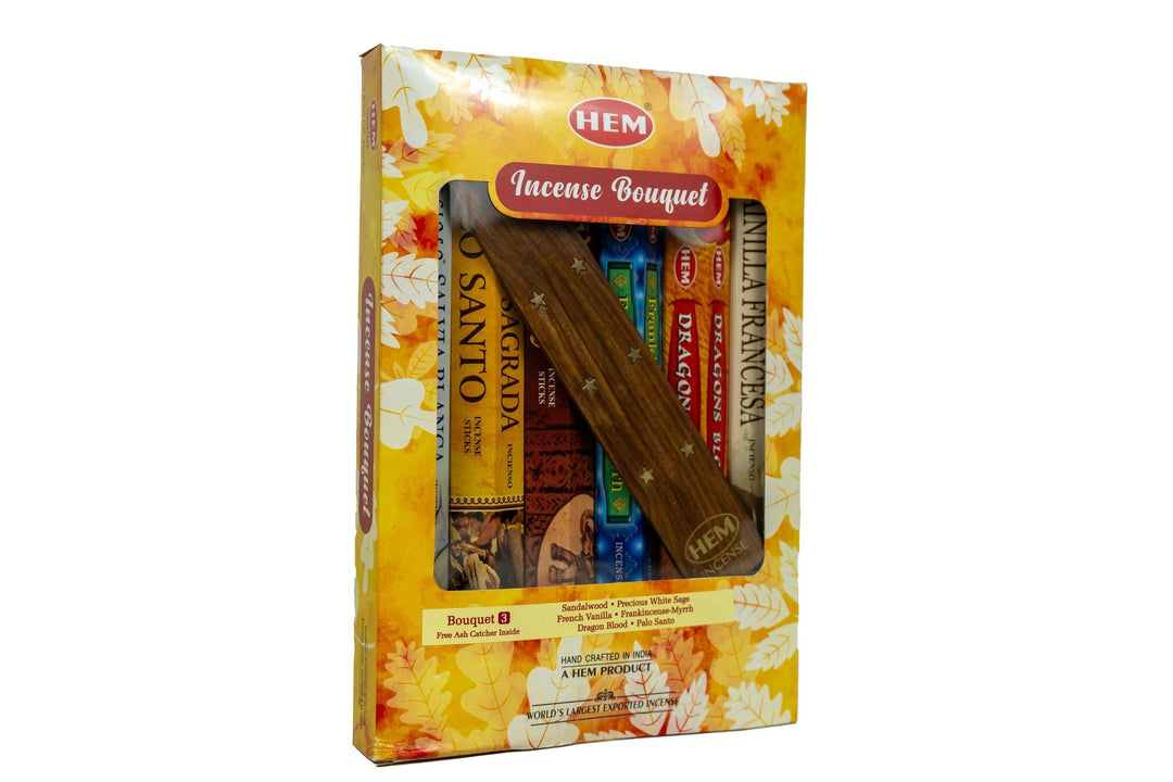 HEM Incense Bouquet of Assorted Fragrances #3 & Free Holder | 120 Sticks - Incense Gallery