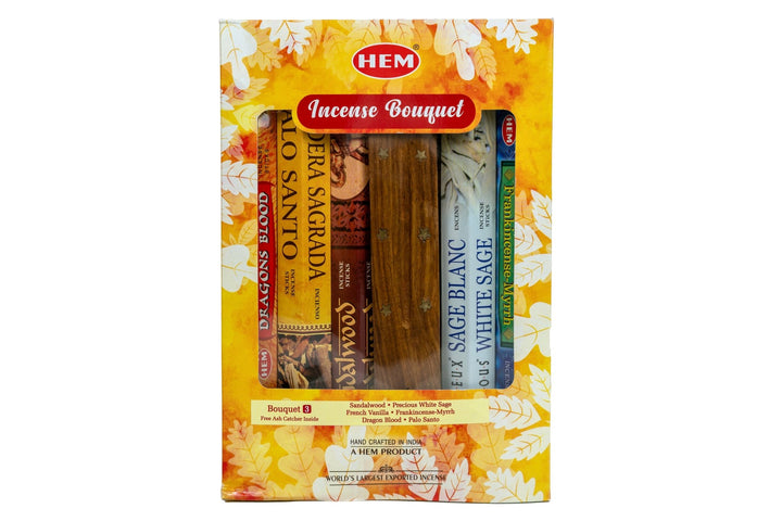 HEM Incense Bouquet of Assorted Fragrances #3 & Free Holder | 120 Sticks - Incense Gallery