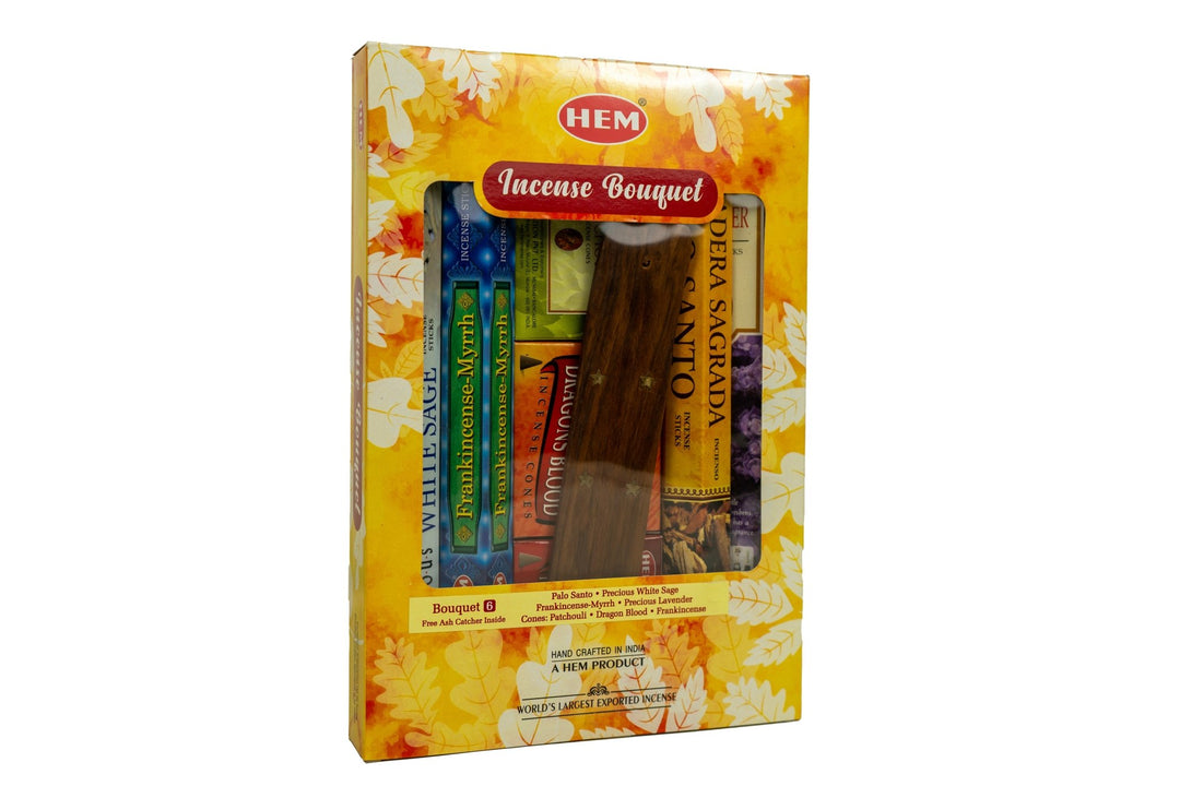 HEM Incense Bouquet of Assorted Fragrances #6 & Free Holder | 120 Sticks - Incense Gallery