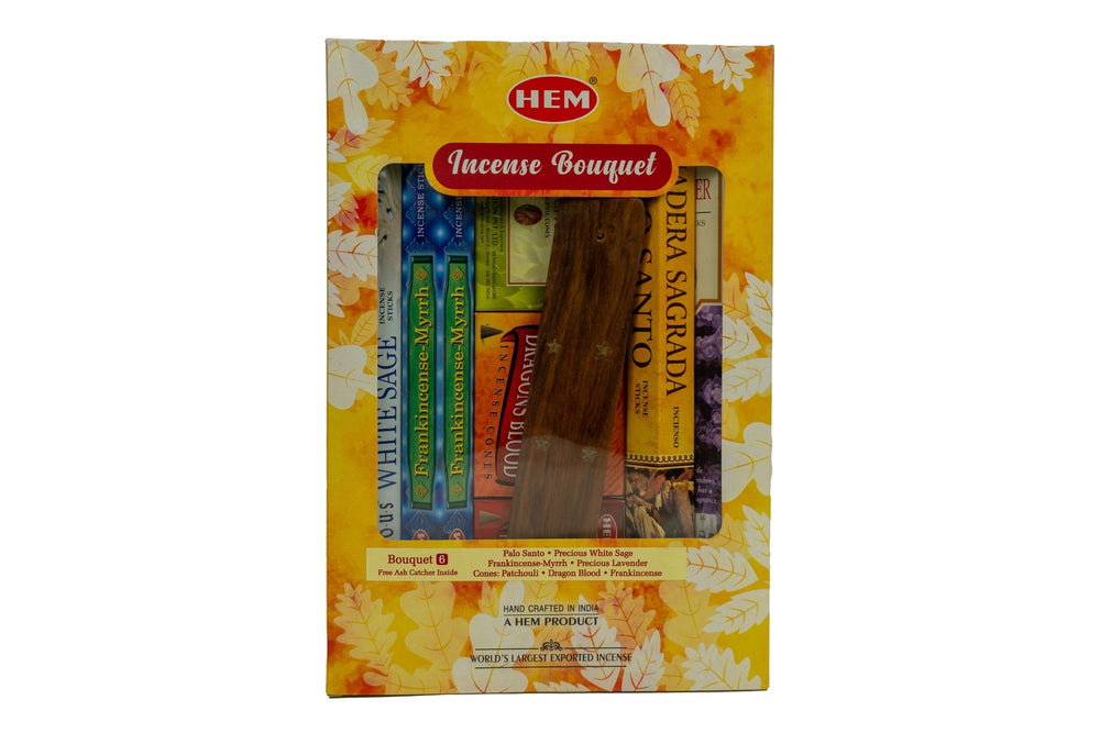 HEM Incense Bouquet of Assorted Fragrances #6 & Free Holder | 120 Sticks - Incense Gallery