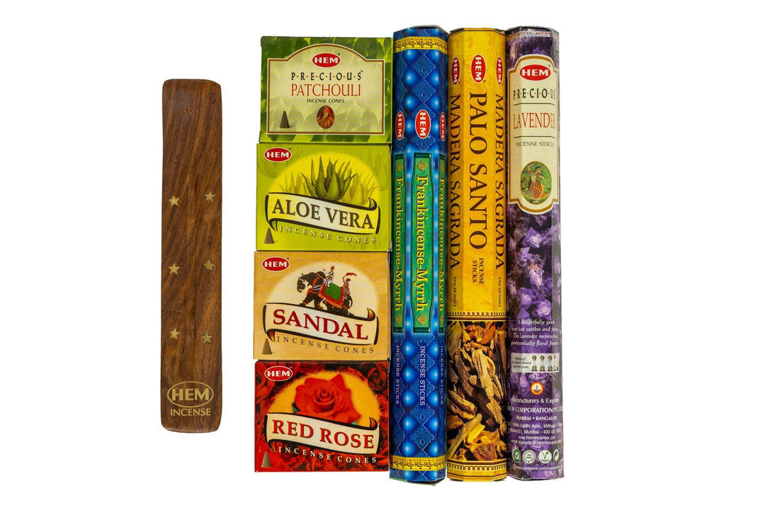 HEM Incense Bouquet of Assorted Fragrances #8 & Free Holder | 120 Sticks - Incense Gallery