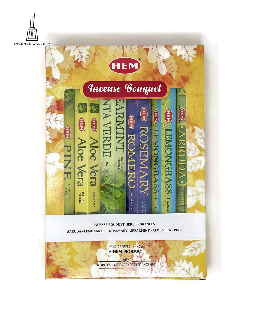 HEM Incense Bouquet of Assorted Herb Fragrances | 120 Sticks - Incense Gallery