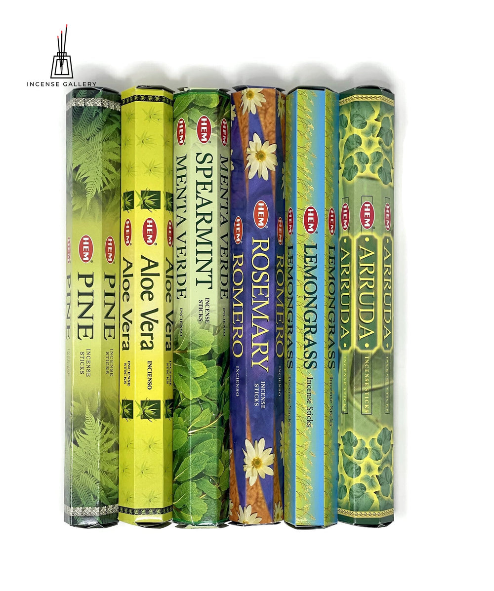 HEM Incense Bouquet of Assorted Herb Fragrances - 6 tubes- 120 Sticks - Incense Gallery