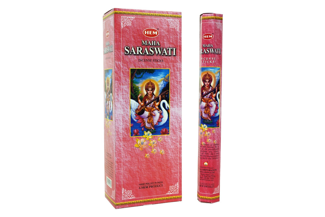 HEM Maha Saraswati Incense Sticks | 120 Sticks - box of 6 tubes-Incense Gallery