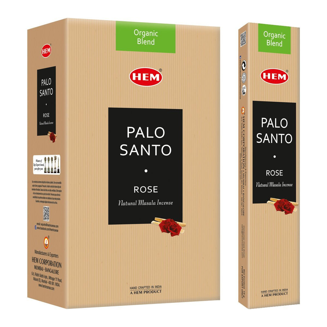 HEM Palo Santo Rose Masala Incense Sticks - box of 12 packs -Incense Gallery