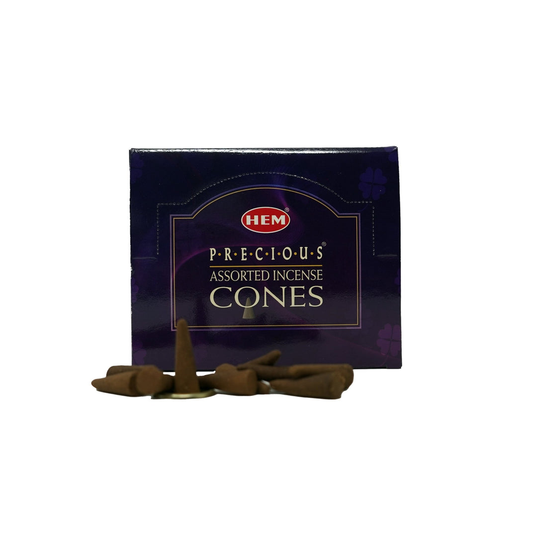 HEM Precious Assorted Incense Cones + Gift Box | 120 Cones - 6 Fragrances - Incense Gallery