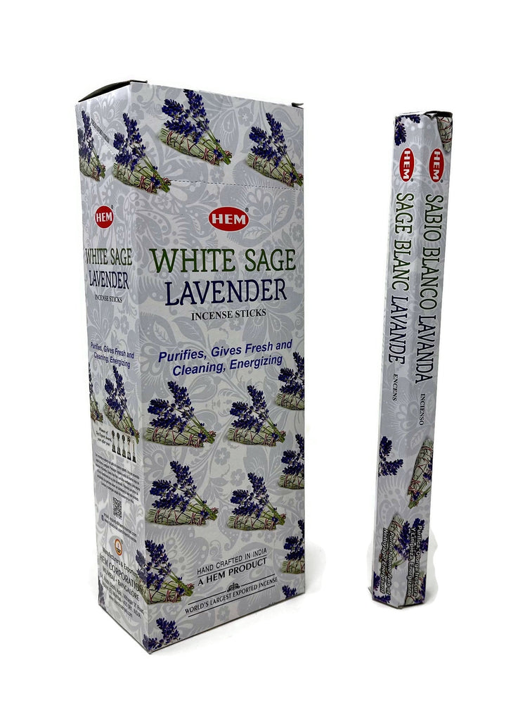 HEM White Sage + Lavender Incense Sticks | 120 Sticks - 6 tubes in box- Incense Gallery