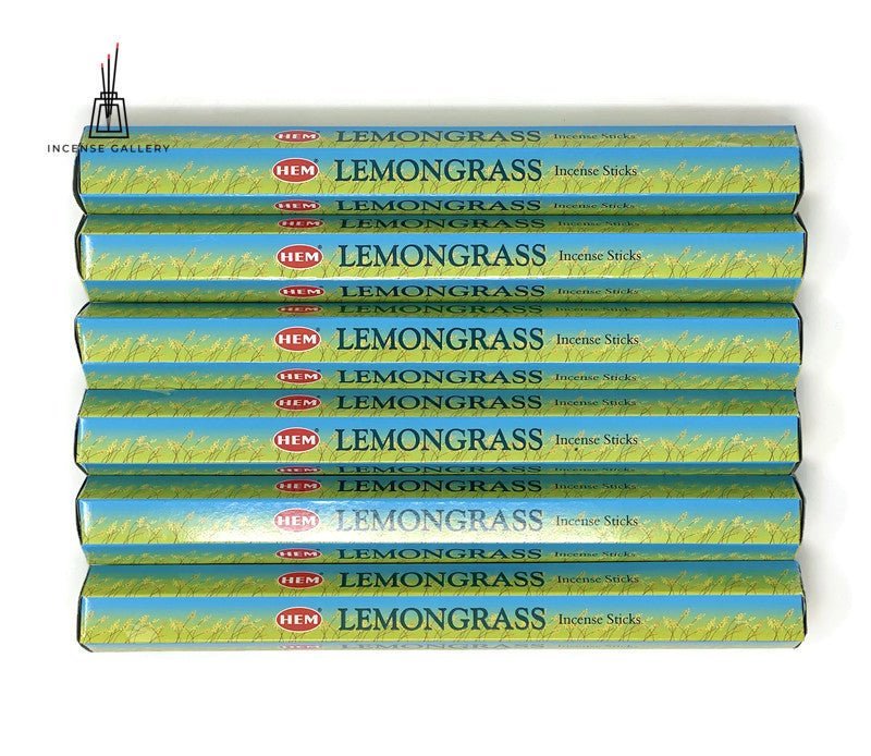 HEM Lemongrass Incense Sticks- 6 tubes - about 120 Sticks - Incense Gallery