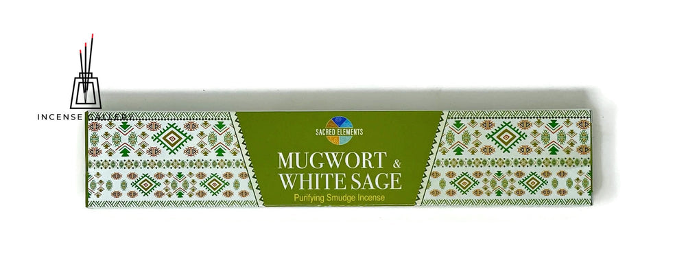 Sacred Elements Mugworth + White Sage Purifying Smudge Incense Sticks - single pack -Incense Gallery