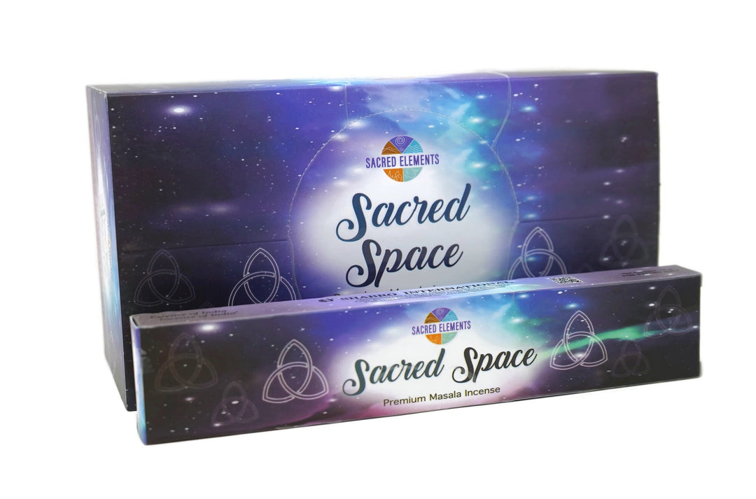 Sacred Elements Sacred Space Masala Incense Sticks | Box of 12 Packs - 15 Grams Each - Incense Gallery