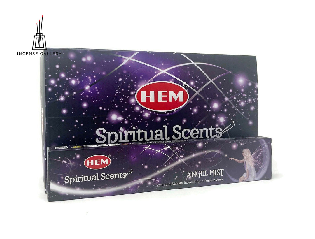 Spiritual Scents Angel Mist Masala Incense Sticks | Box of 12 Packs - 15 Grams Each - Incense Gallery