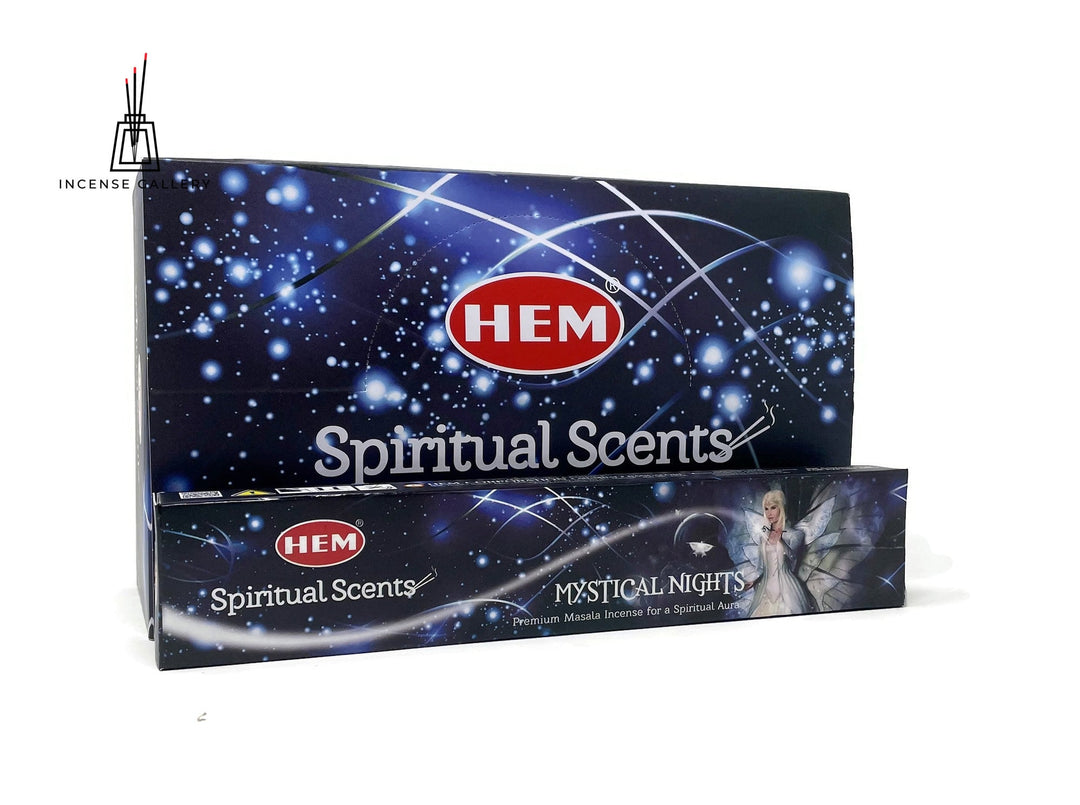 Spiritual Scents Mystical Night Masala Incense Sticks | Box of 12 Packs - 15 Grams Each - Incense Gallery