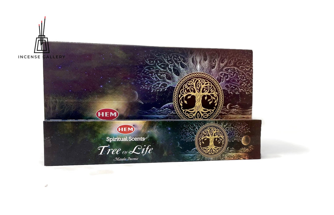 HEM - Spiritual Scents Tree Of Life Masala Incense Sticks | Box of 12 Packs - 15 Grams Each - Incense Gallery